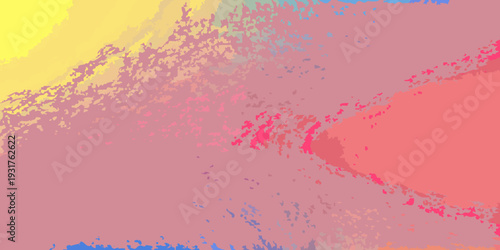 Abstract colorful background with blended gradients and pixelated texture
