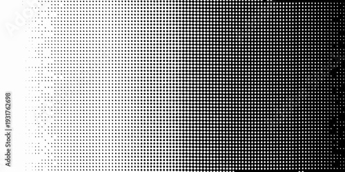 A gradual transition from white to black using a dot pattern