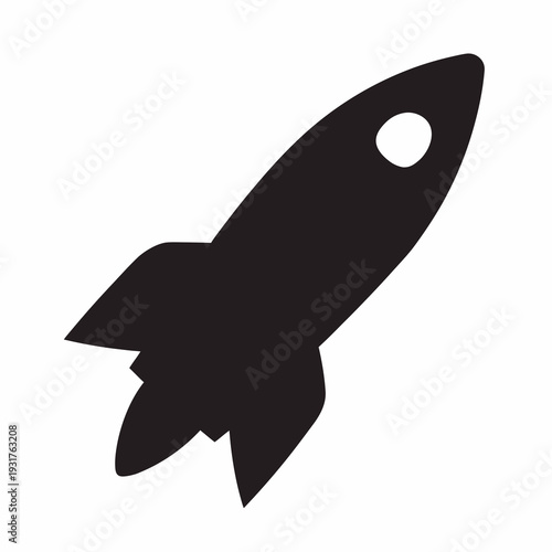 Modern rocket ship soaring through space with dynamic motion