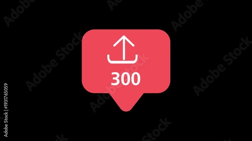 social media numbers increase animation
