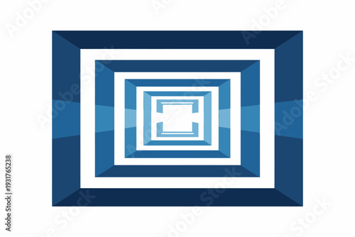 Túnel abstracto en tonos azules