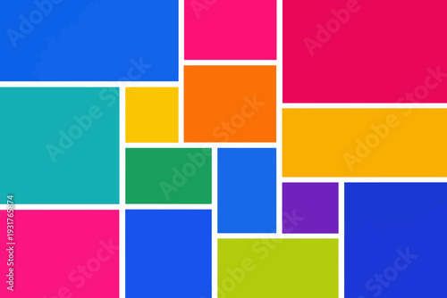 Diseño modular abstracto y colorido