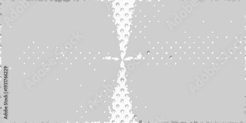 Abstract grayscale pattern featuring converging dots and a cross shape