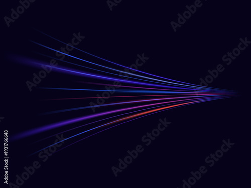 Abstract high speed motion blur lines, futuristic light streaks for fast movement and velocity concept vector.