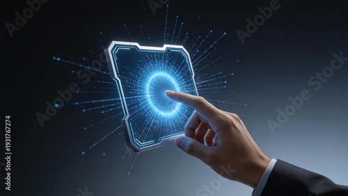 FuturisticDigitalInterfaceInteraction