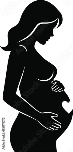Pregnant woman silhouette