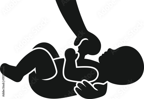 Infant cpr illustration