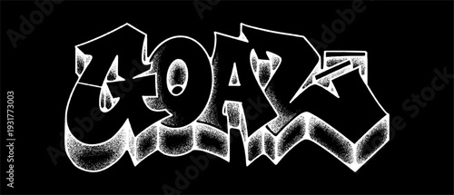 Goal Soccer Sports Branding in Classic Graffiti Hand Drawn Art.