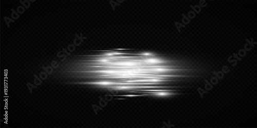 Colorful Star Light Effect Collection with Blue, Golden, and Yellow Glowing Starlight Sparkle Rays and Lens Flare Illumination on Transparent Background