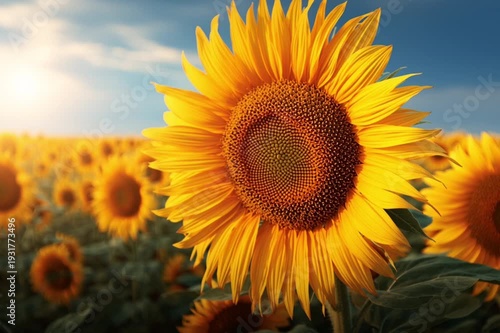 sunflower field, AI generated video