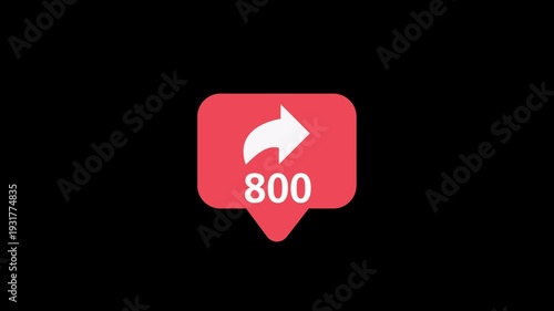 social media numbers increase animation
