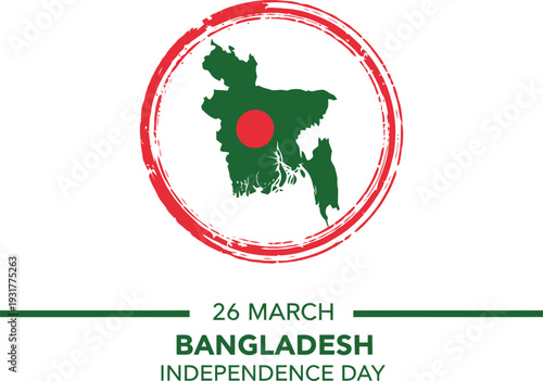 Bangladesh Independence Day 26 March Vector Illustration with National Flag and Patriotic Design