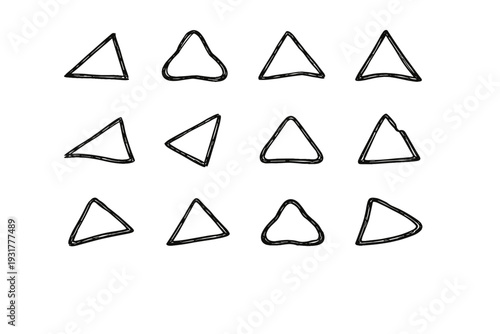 Icon outline corner generation vector delta simple uneven irregular triangle nicked image