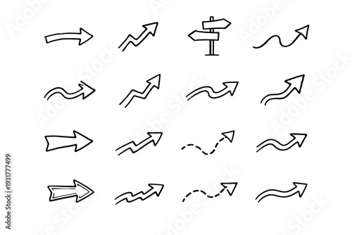 Wobbly mark warped curve arrow vector icon sign generation uneven simple movement