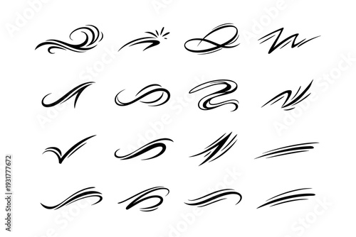 Image generation recoil vector lively accent sweep simple nimble line turn agile