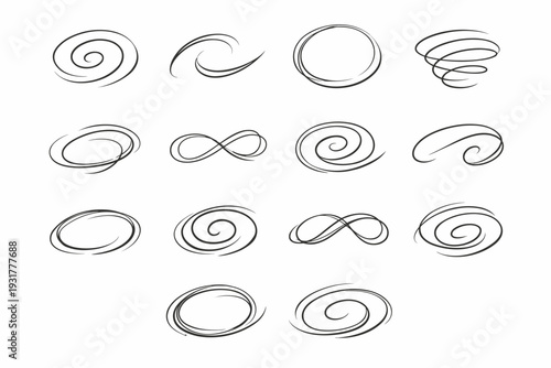 Fluid smooth image rotation icon draft soft generation motion simple gentle rotational