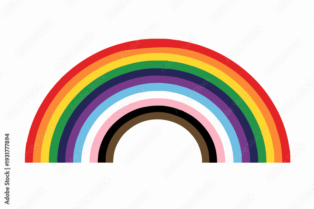 Obraz premium Simple Rainbow Design Element