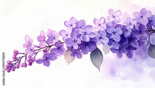 Zartvioletter Fliederzweig – locker fallend