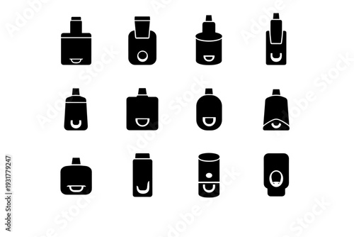 Filled design clean toothpaste aesthetic icon minimalist minimal geometric vector flat