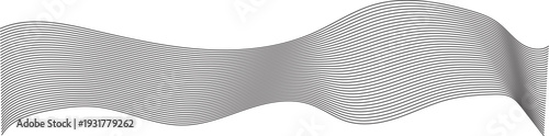 Wavy pattern of concentric lines on white background