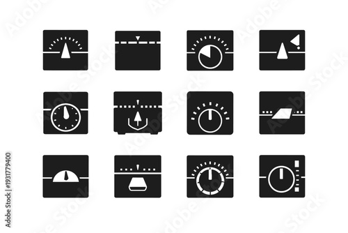 Black generation design timer vector image cooking gadget modern practical geometric simple