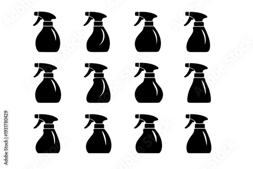 Plant functional icon generation flowing simple grip vector contoured image clean black