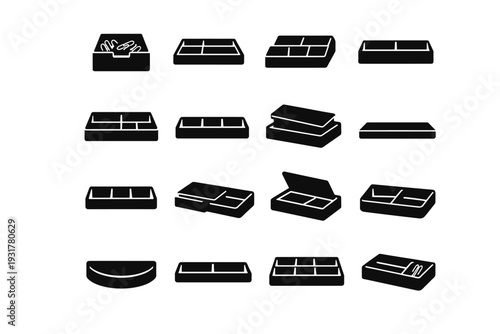 Storage office generation drawer vector simple organizer image insert icon organized paper