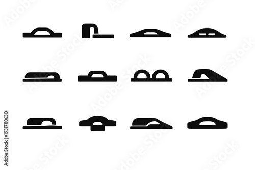 Minimal generation simple accessory icon wire vector image discreet cable holder safety