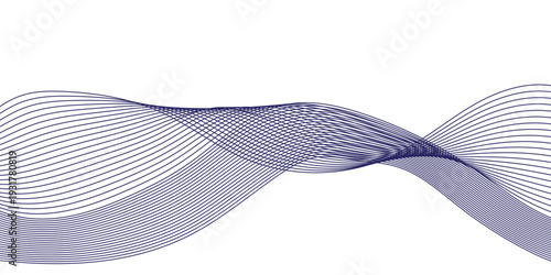 Wavy pattern of blue lines on white background
