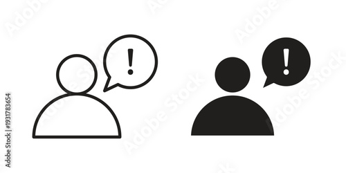 Complaint icon set. Linear style. Vector icons