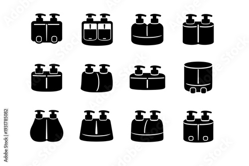Form dispenser image dual minimal generation twin vector functional icon clean shared