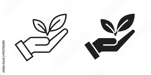 Eco-friendly icon set. Linear style. Vector icons