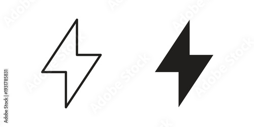 Electricity icon set. Linear style. Vector icons