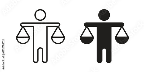 Ethics icon set. Linear style. Vector icons