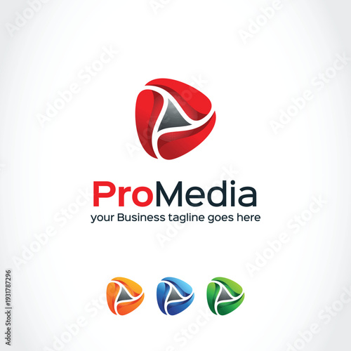 ProMedia Play Button Logo
