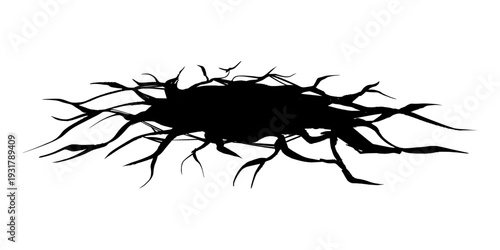 Abstract Ground Crack Pattern for Urban Street Art Design.