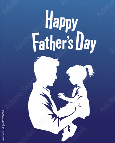 
Happy, Father, Day, Greeting Card, Greeting, Dad, Son, Love, Card, A joyful father carries his little child high on his shoulders against a warm orange background