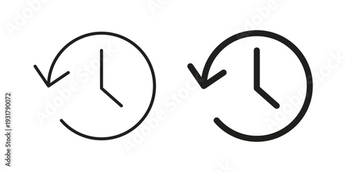 History icon set. Linear style. Vector icons