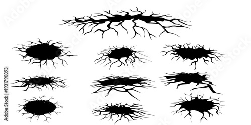 Earthquake Disaster Crack Collection with Ten Realistic Ground Effects.