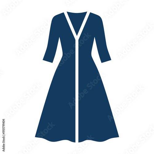 Elegant v neck long dress flows gracefully for formal evening wear