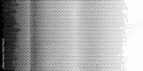 Gradient halftone pattern transitioning from black to white abstract design