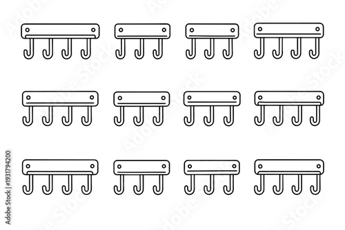 Back rounded icons modern hanger vector coat smooth icon hooks reinforced structure