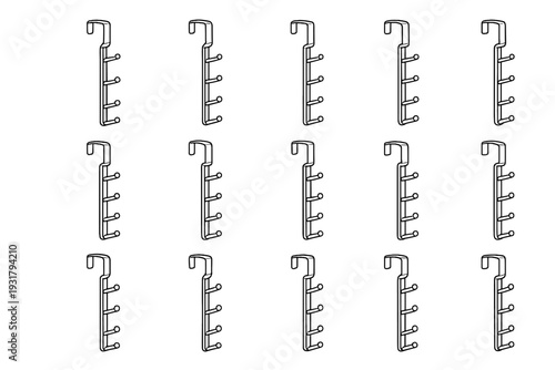 Belt hanger staggered vector compact icon lightweight minimalist tips rack accessory vertical