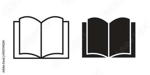 open book icon set. Linear style. Vector icons