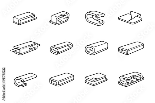 Solution pad icon mounting cable plastic surface desk smooth under compact vector