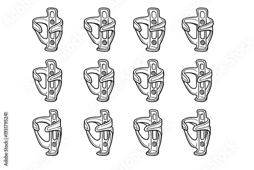 Plate mount bike spring points style accessory force icon bottle vector commuter