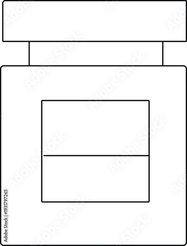 Set of 1 web button and 1 web window vector