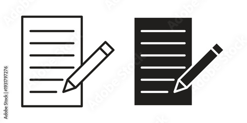 Registration form icon set. Linear style. Vector icons