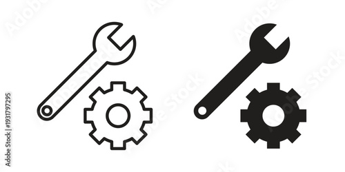Repair tools icon set. Linear style. Vector icons