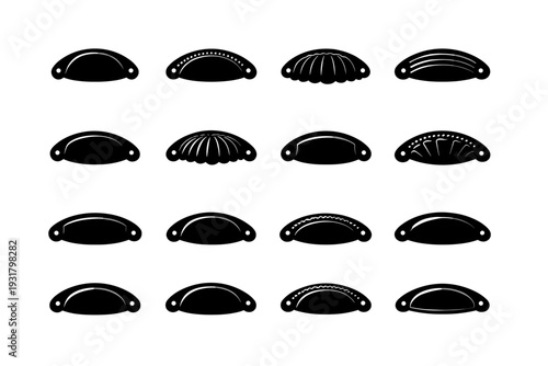 Image retro clean refined simple cup icon curved hardware generation pull handle